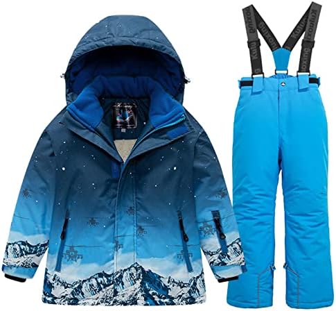 HOTIAN Boys Ski Jacket and Snow Pants Set