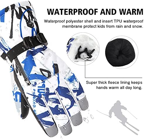 American Trends Waterproof Winter Gloves with Fleece Lining