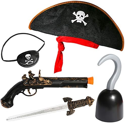 PROLOSO Pirate Costume Accessory for Kids Halloween
