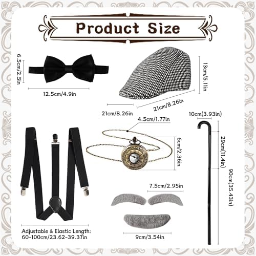Fraiieon 1920s Gentleman Costume Set