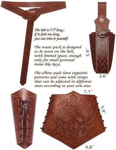 Feliardin Kids Medieval Costume Set for Boys 4-12Y