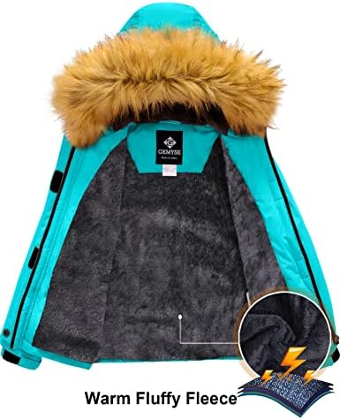 GEMYSE Girls Waterproof Ski Jacket