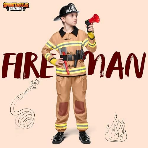 Spooktacular Creations Halloween Boys Fireman Costume Set