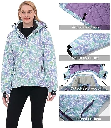 Wantdo Womens Waterproof Ski Jacket