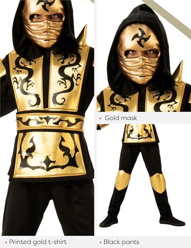 Gold Ninja Costume for Boys