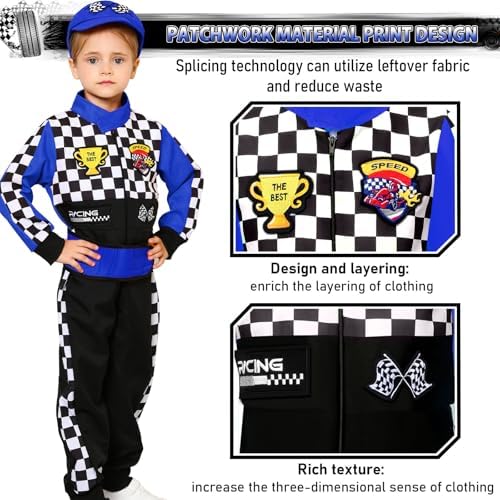 Latocos Kids Racer Driver Costume Halloween costume