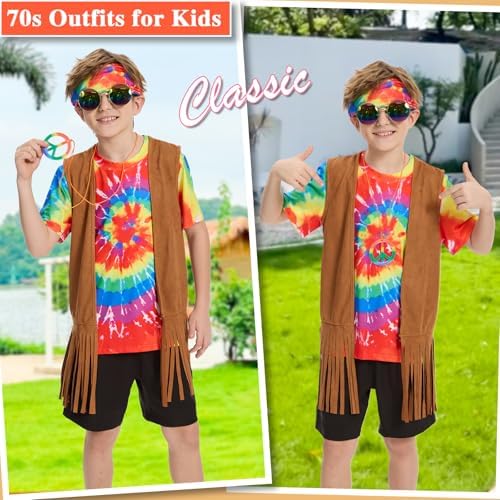 70s Boys Hippie Party Costumes Set