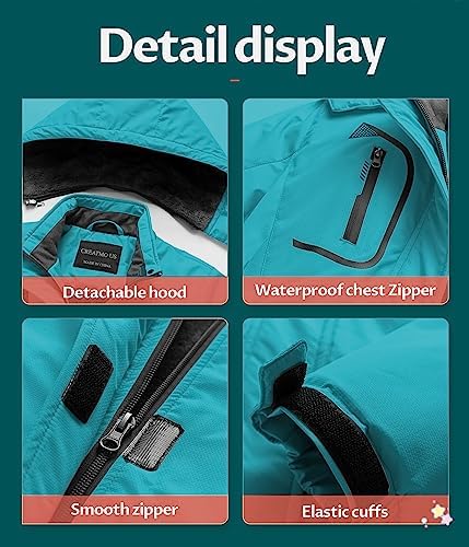 Sturdy Ski Jacket for Girls Waterproof Windproof for Winter Sports