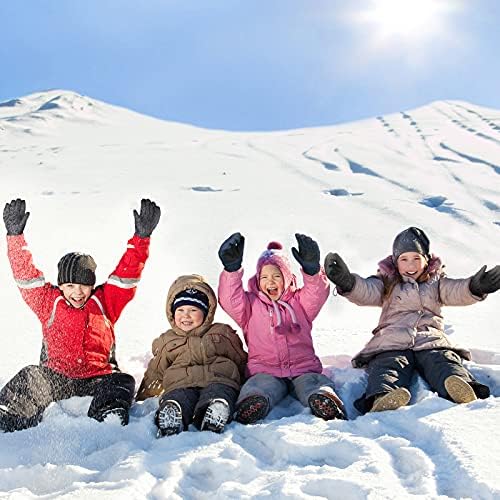 Geyoga Snow Gloves for Kids equipe geomtrica