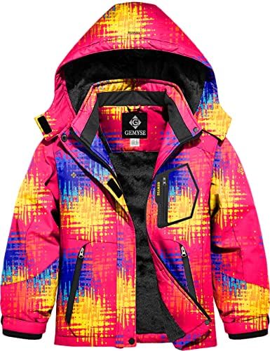 GEMYSE Girls Winter Waterproof Ski Snow Jacket
