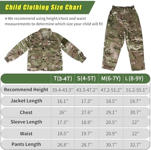 Tacobear Soldier Costume for Kids Ages 3-9