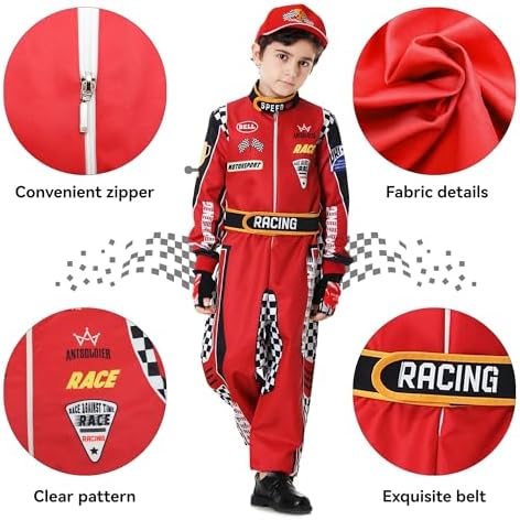 Cool Driver Racecar Costume Kids