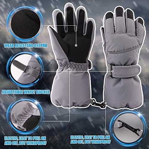 JANGANNSA Waterproof Child Ski Gloves Perfect