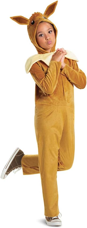 Eevee Costume - Official Pokemon Kids Halloween one-piece with ears