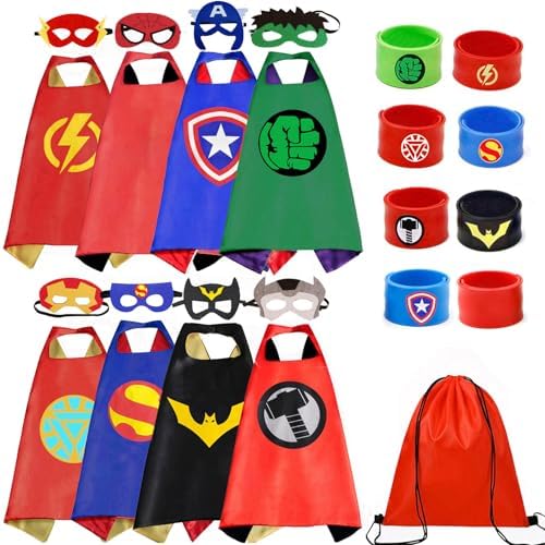 Superhero Capes Set and Wristbands for Kids