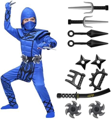 Dragon Scales Ninja Costume for Boys Toddler Halloween Party Primitive Accessories