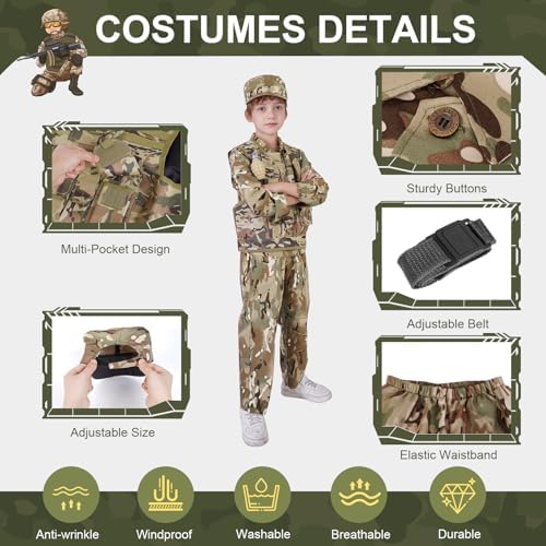 Army Costume Kids Tactical Camouflage