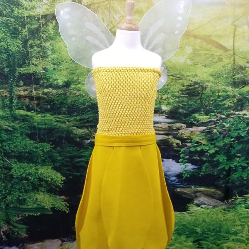 Yellow Light Fairy Costume for Kids and Adults