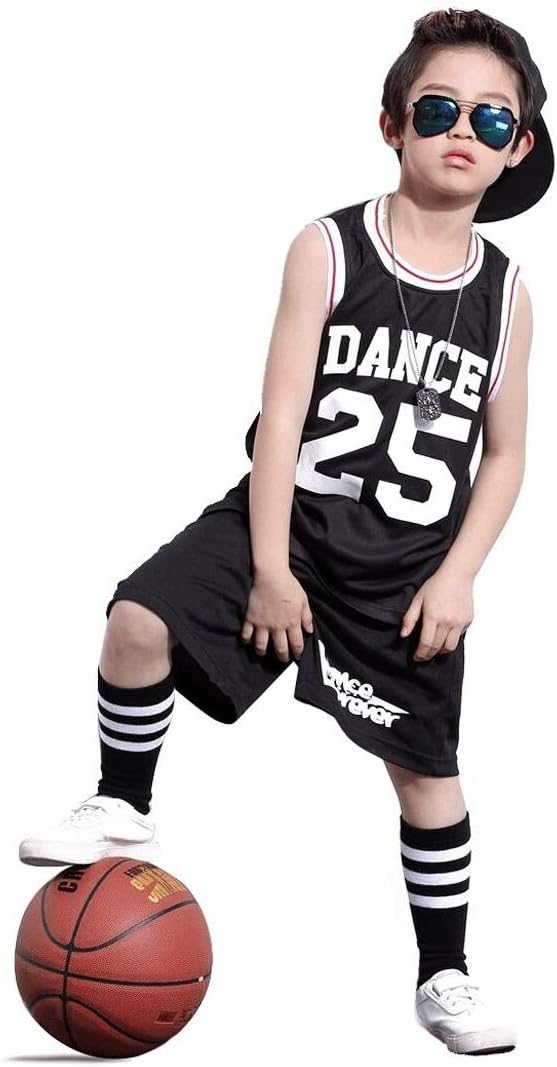 Lolita Boys Dance Costume Set - Multipurpose Hip Hop Street Dance Basketball Outfit