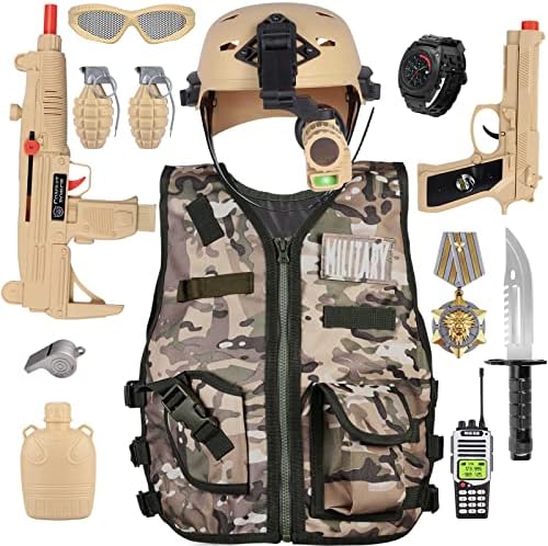 Tacoyar Kids Army costume with 3-8 years camouflage vest