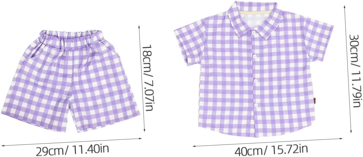 Festive and Trendy Plaid Summer Costume Set for Boys