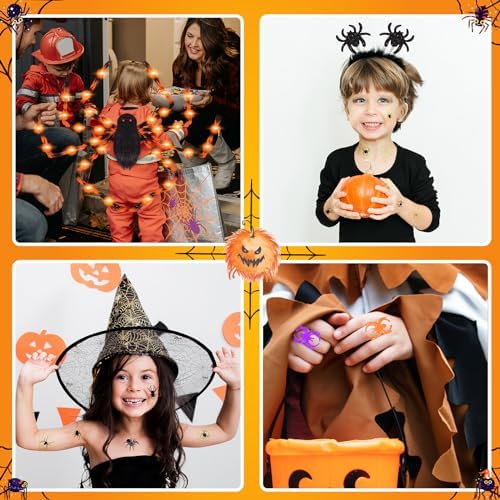 Halloween Spider Costume for Adults with Orange Lights Unique Party Accessories