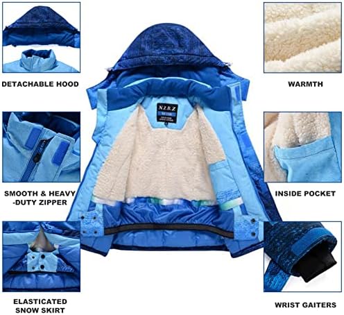 HOTIAN Boys Ski Jacket and Snow Pants Set