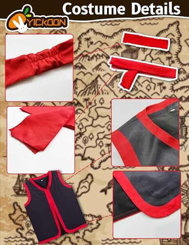 Pirate Kids Costume Boys Pirate Outfit Halloween Party Set