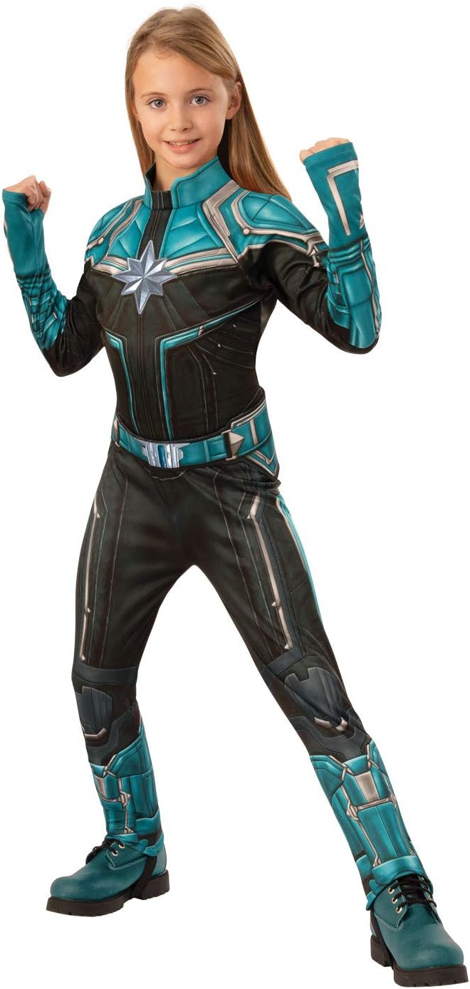 Captain Marvel Kree Costume Suit for Medium - Teal Black - Rubies