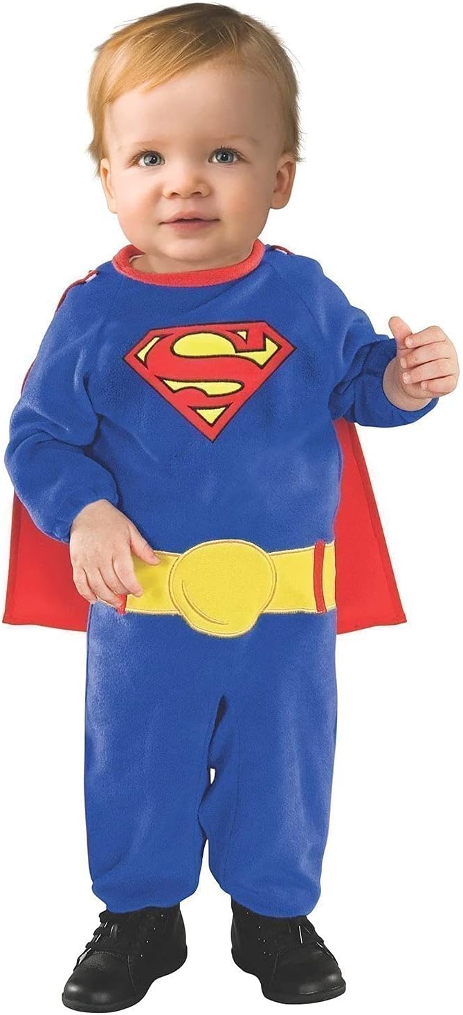 Rubies Superman Classic Baby Toddler Costume Romper with Cape 1