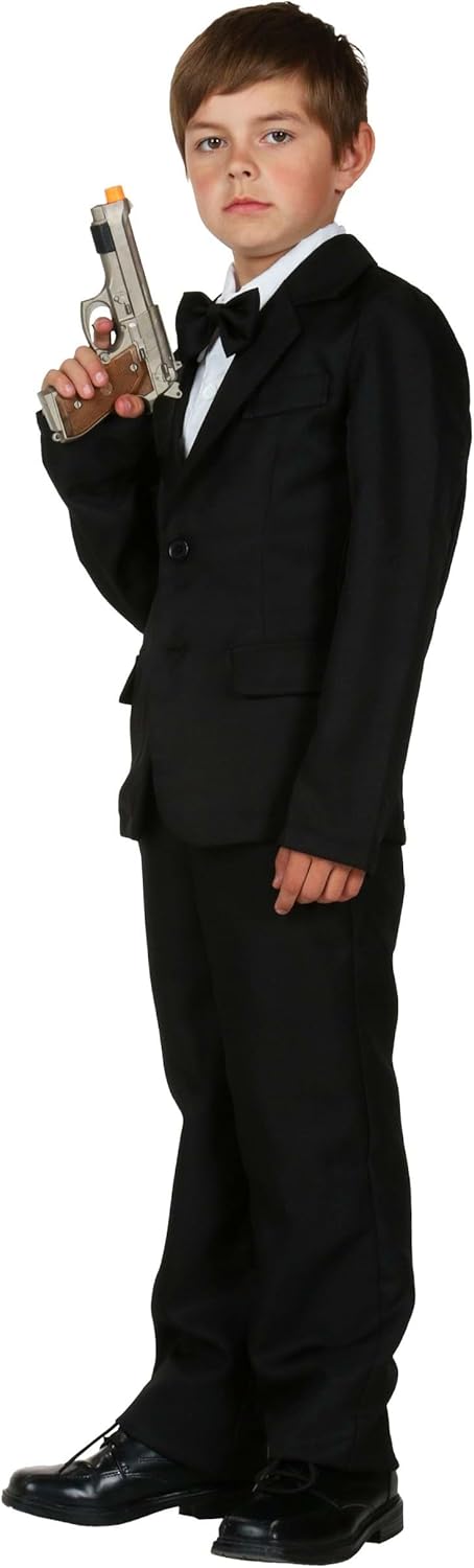 Kids Black Suit Costume