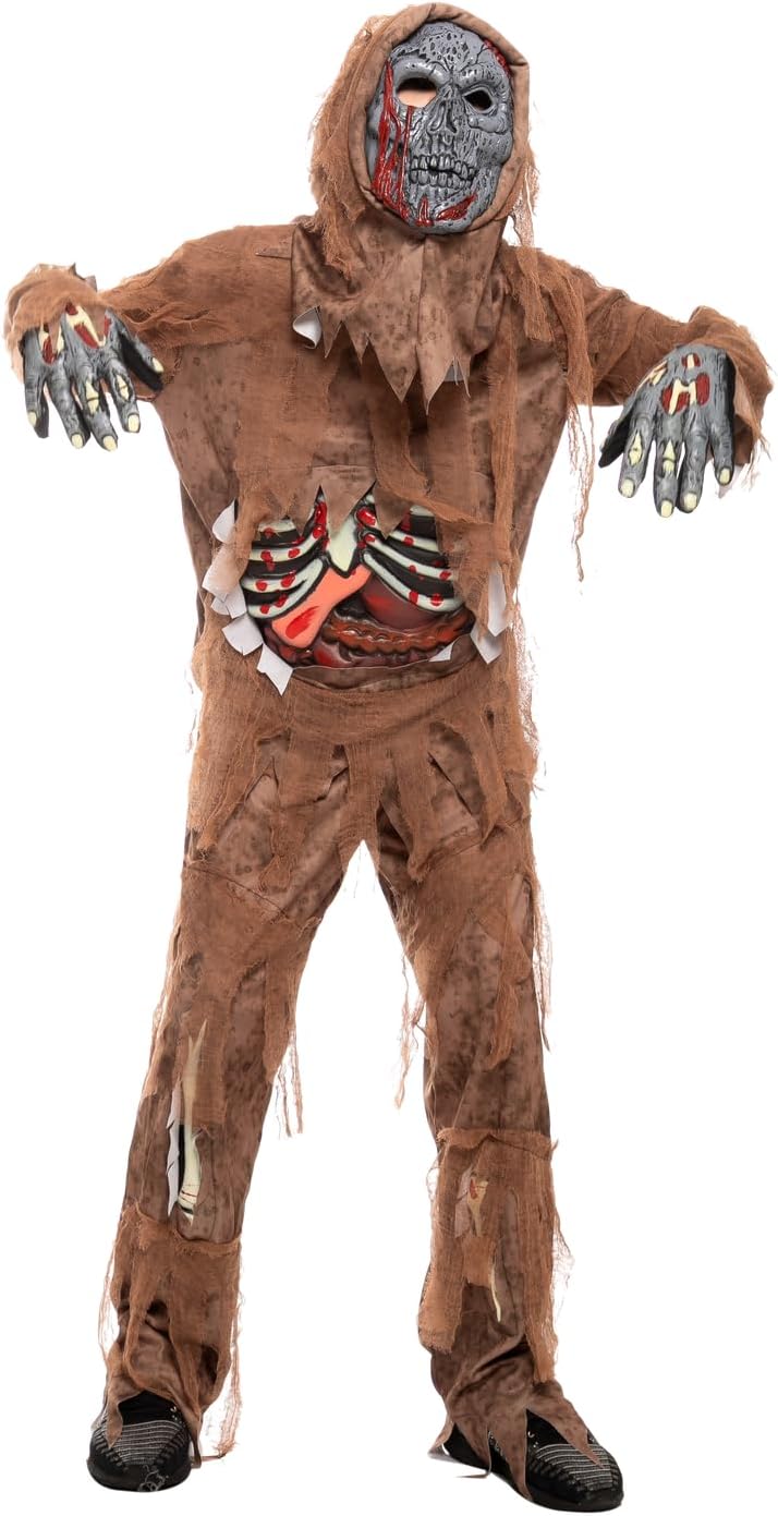 Spooktacular Creations Swamp Deluxe Skeleton Living Dead Zombie Costume for Halloween Kids