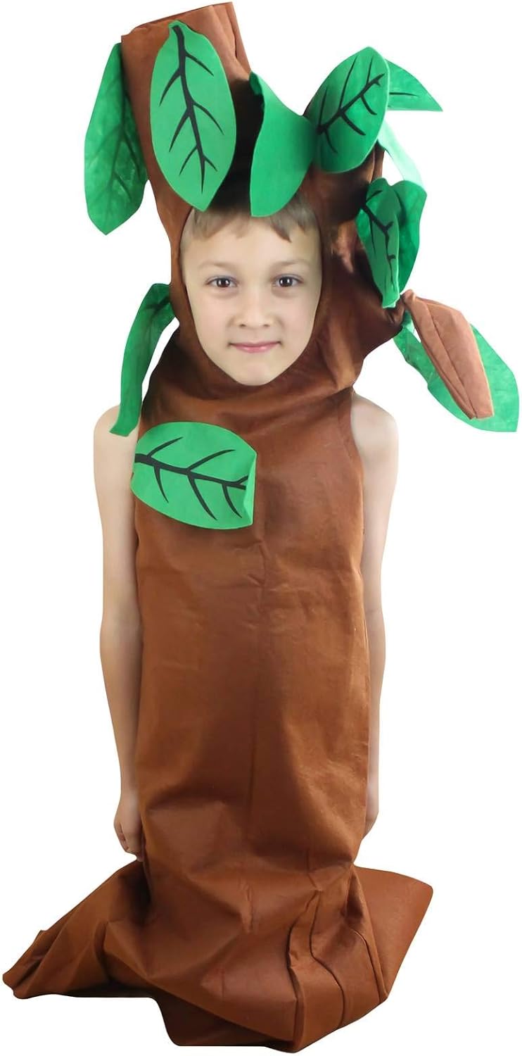 Tree Character costume for boys ages 4-14 fun and flexible fabric