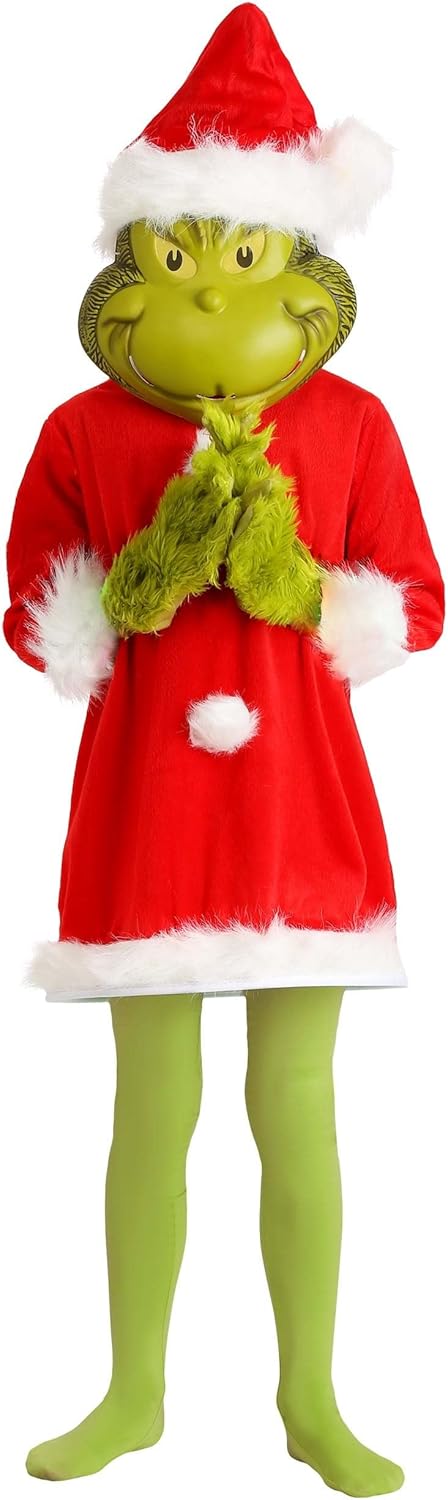 Kids Deluxe The Grinth Santa Costume with Mask