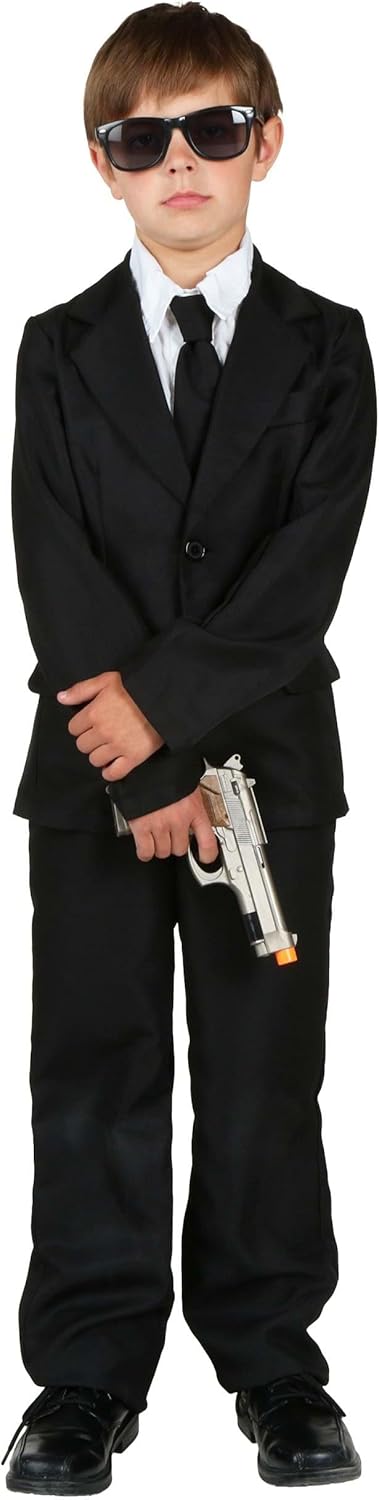 Kids Black Suit Costume