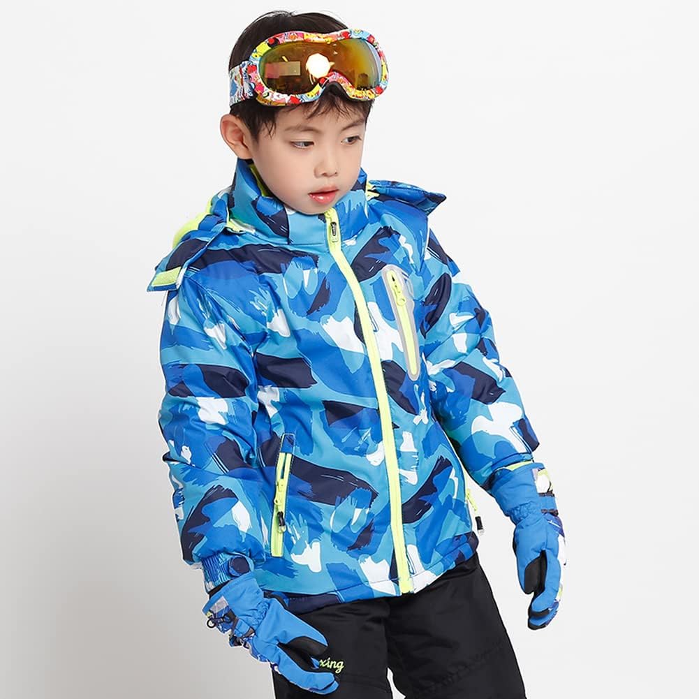 HOTIAN Boys Ski Jacket - Waterproof Anti-Static jackets for winter sports