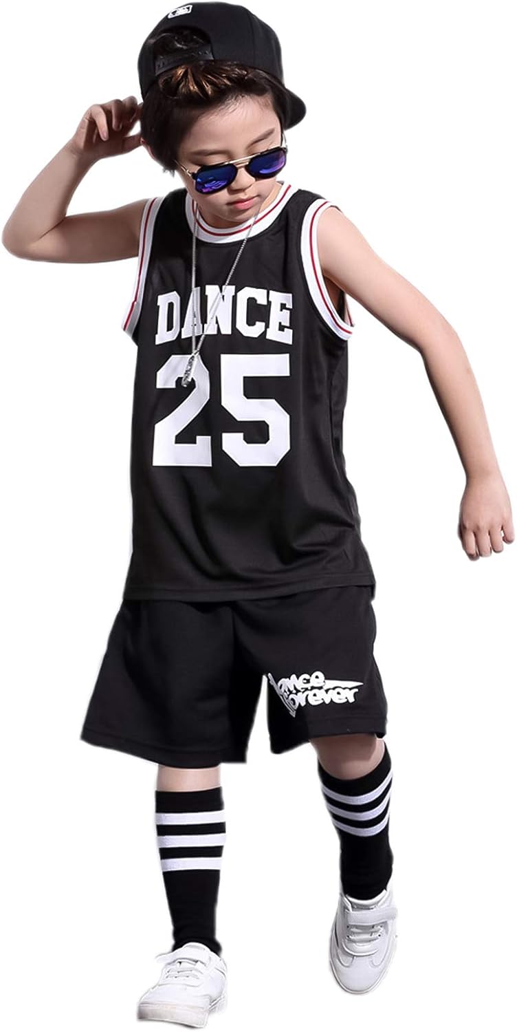 Lolita Boys Dance Costume Set - Multipurpose Hip Hop Street Dance Basketball Outfit