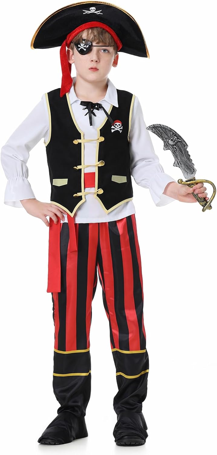 YuDanae Pirate Kids Costume Set