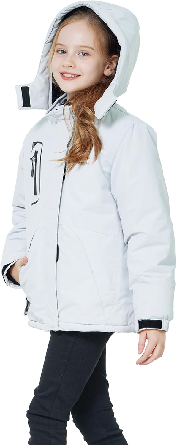 WULFUL Girls Winter Ski Jacket Durable and Waterproof for Skiing