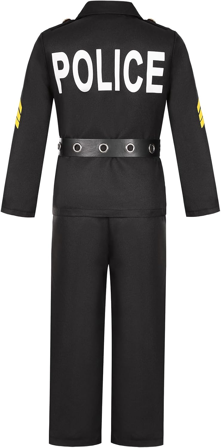 Frekuyrt Kids Police Costume Set for Boys Girls Halloween Costume
