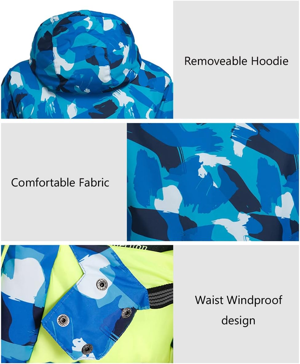 HOTIAN Boys Ski Jacket - Waterproof Anti-Static jackets for winter sports