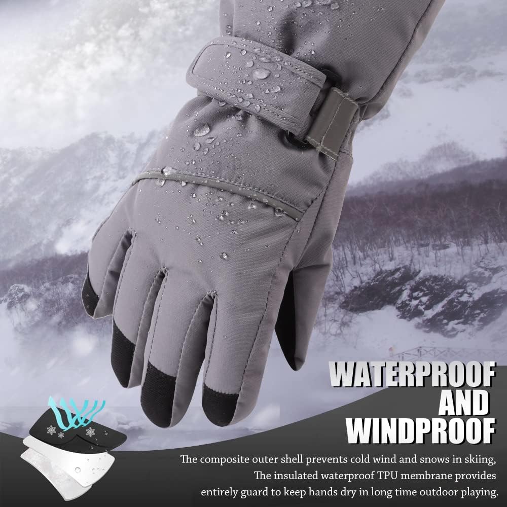 JANGANNSA Waterproof Child Ski Gloves Perfect