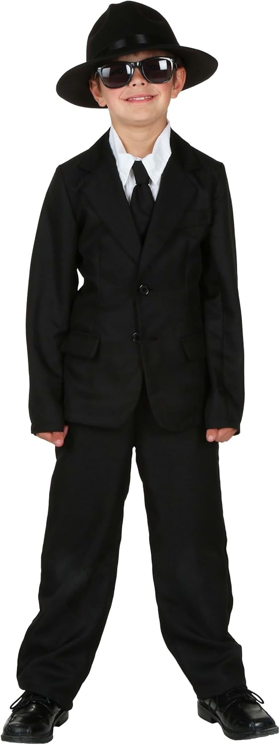 Kids Black Suit Costume