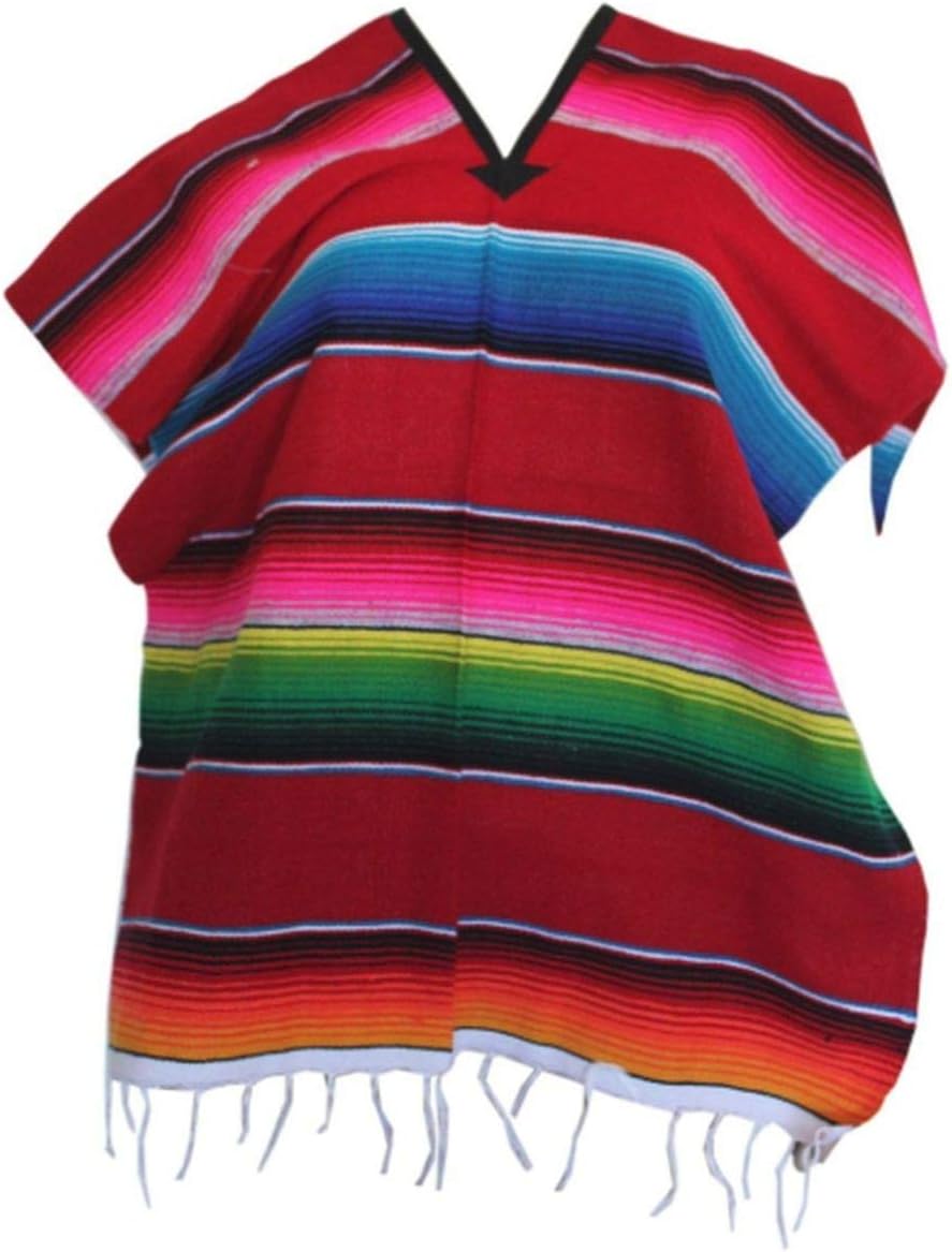 Del Mex Youth Kids Toddler Mexican Serape Poncho Costume