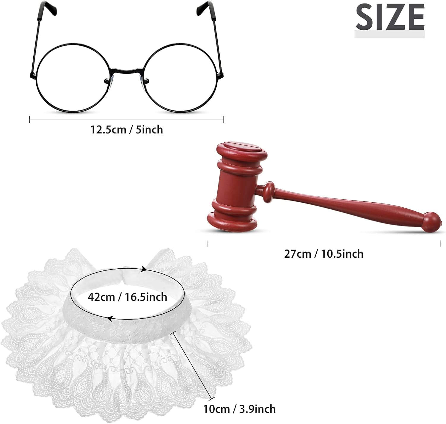 4-Piece Judge Costume Accessories for Halloween