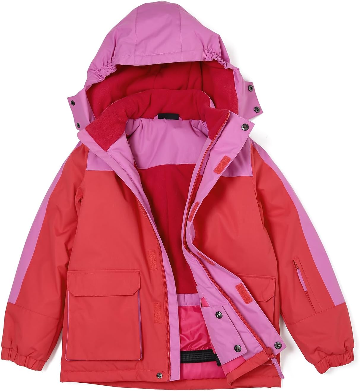 Endirad Stay Dry Warm Girls Waterproof Ski Jacket Windproof Rain Coat