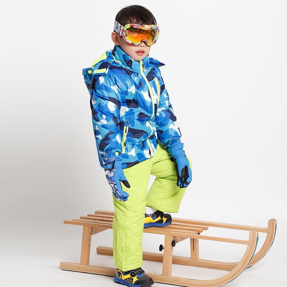 HOTIAN Boys Ski Jacket - Waterproof Anti-Static jackets for winter sports