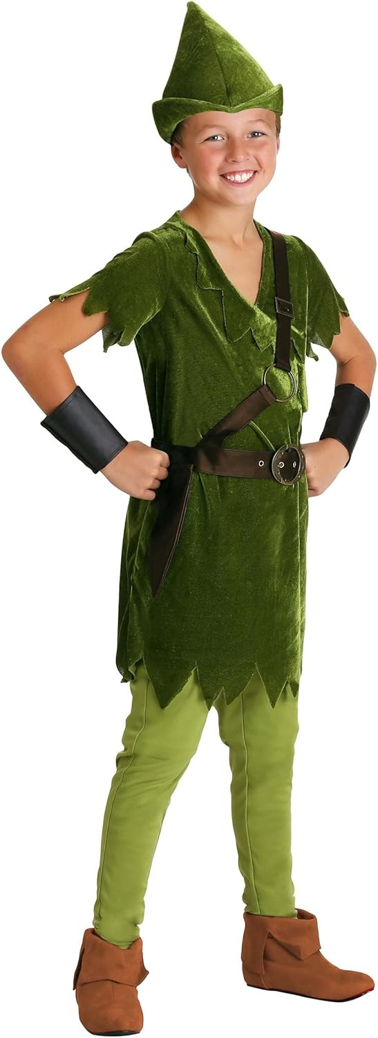Joyful Peter Pan Adventure Boys Costume Set in 100 Polyester Velvet