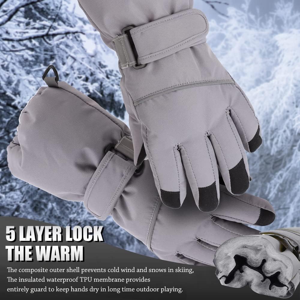 JANGANNSA Waterproof Child Ski Gloves Perfect