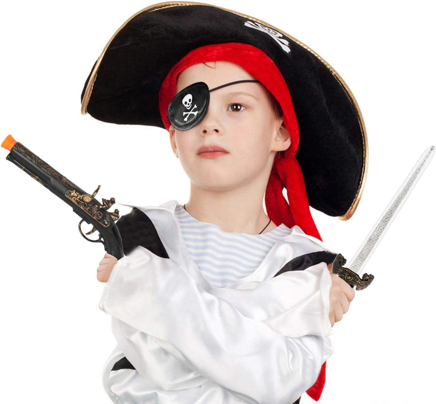 PROLOSO Pirate Costume Accessory for Kids Halloween
